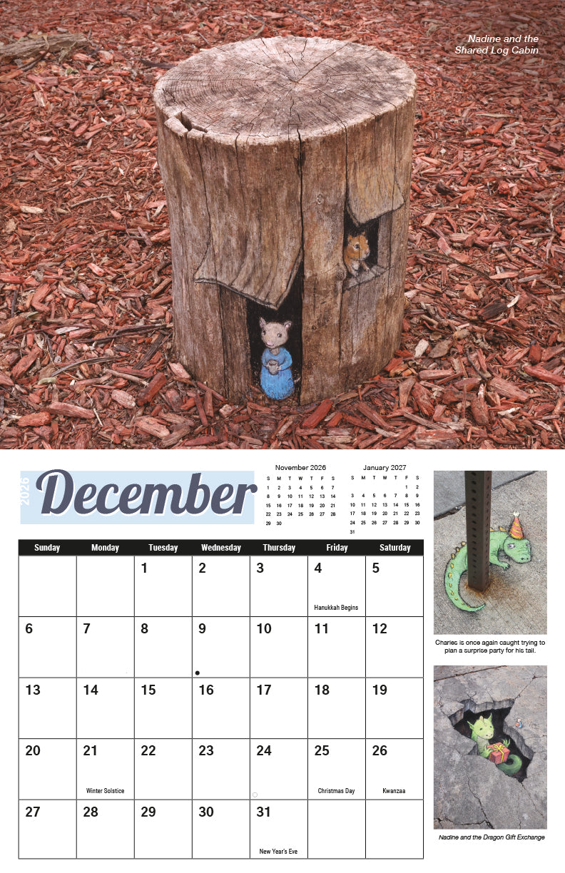NEW! Street Art by David Zinn 2026 Calendar