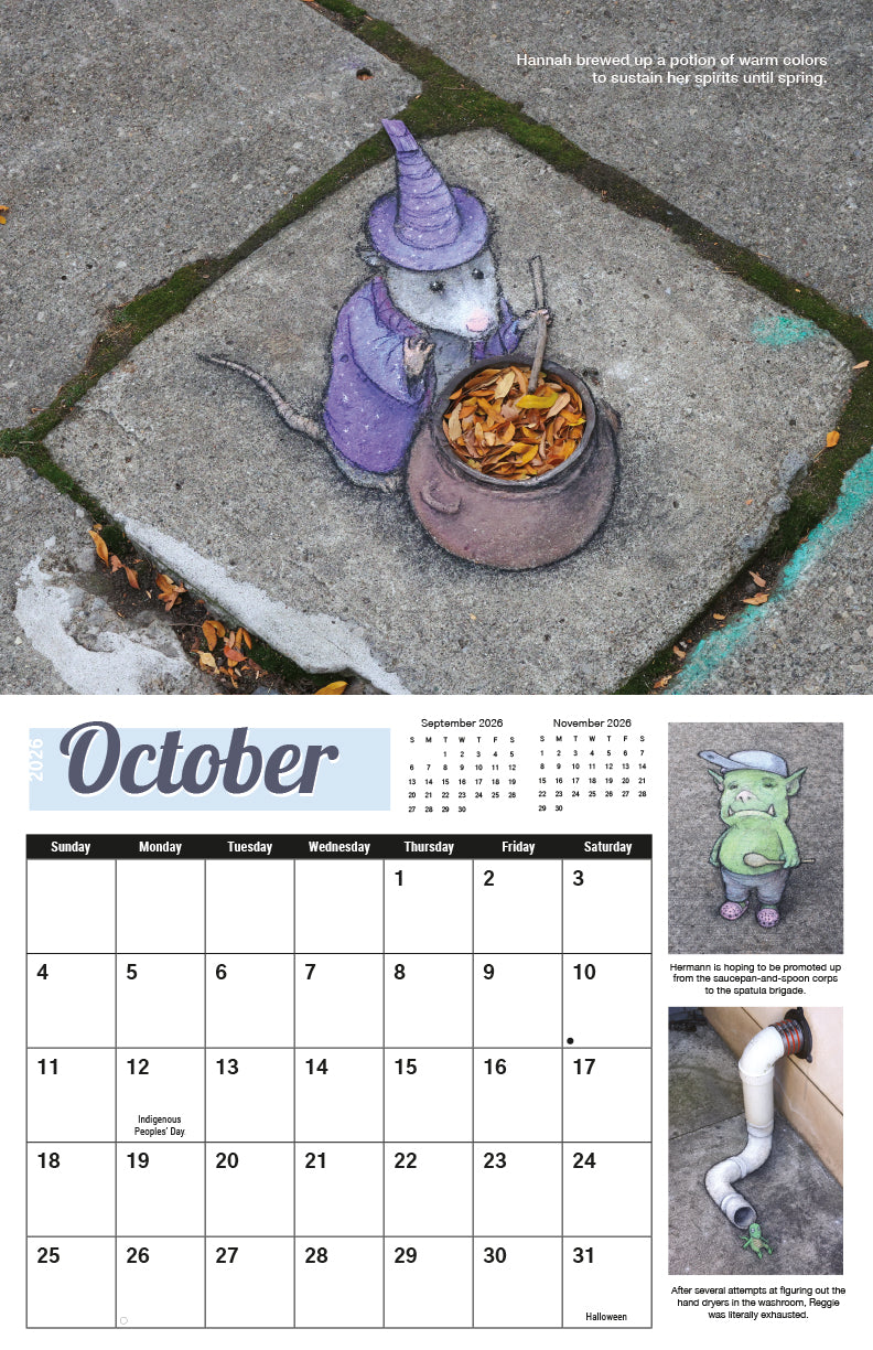 NEW! Street Art by David Zinn 2026 Calendar