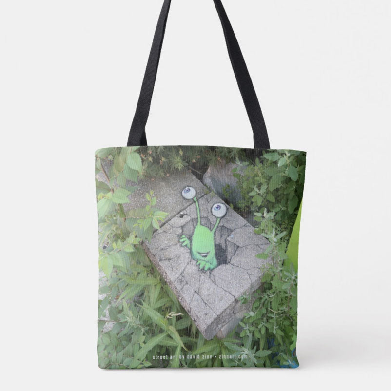 "Easy Being Green" tote bag
