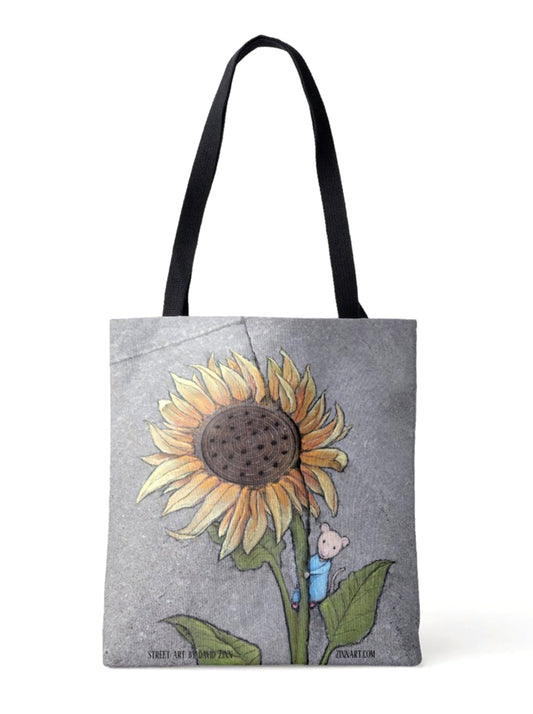 "Nadine and the Emerging Perch" tote bag