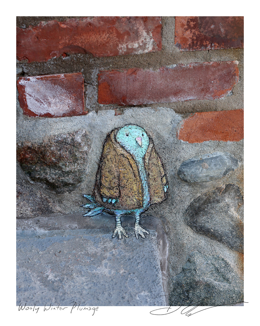 "Woolly Winter Plumage" print