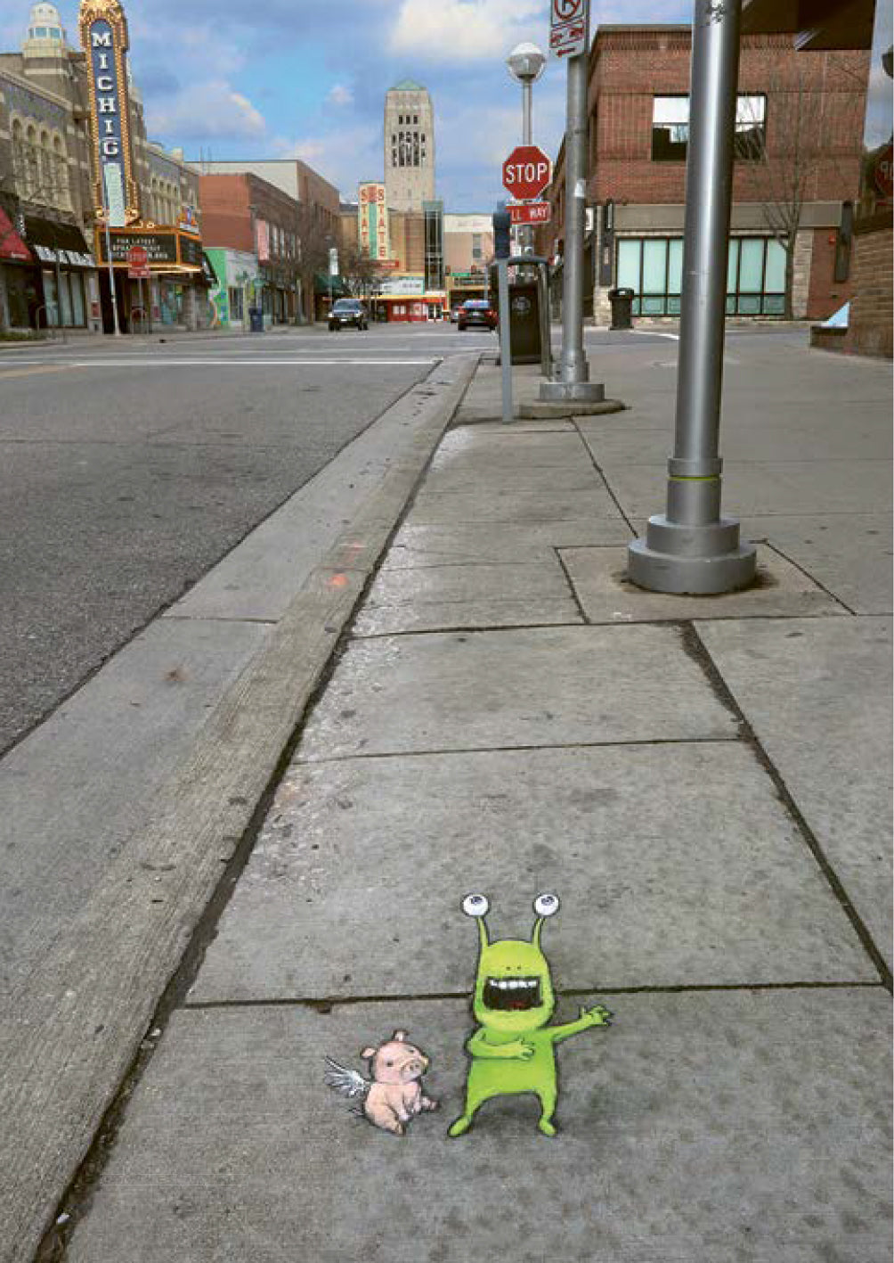 Chance Encounters: Temporary Street Art by David Zinn