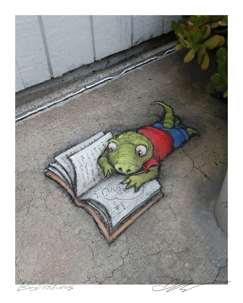 "Bibliosaurus" print