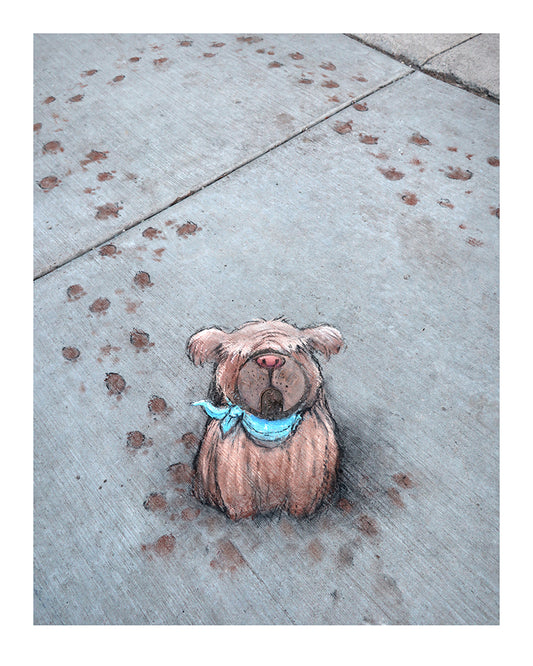 "Muddy-Dog March" print