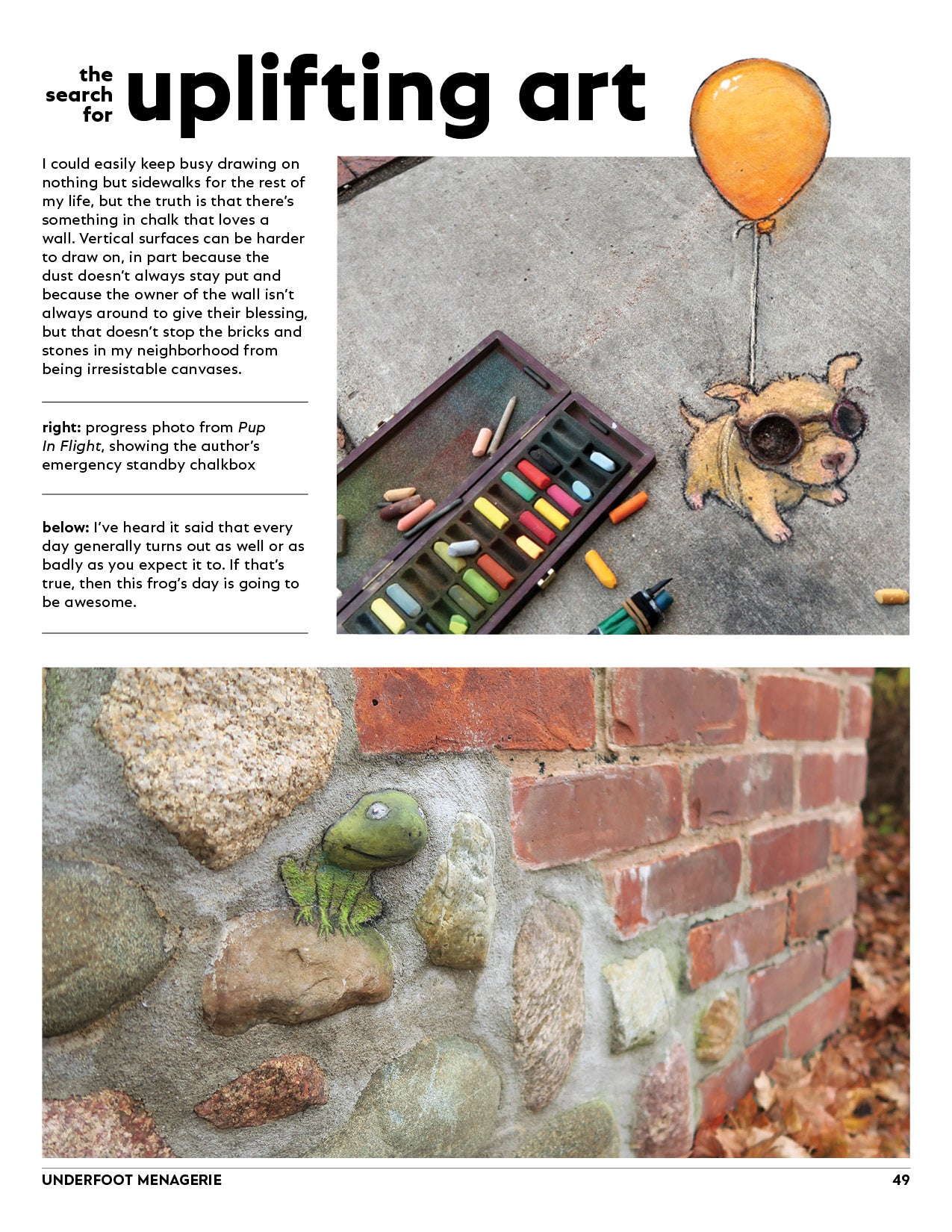 Underfoot Menagerie: More Street Art by David Zinn
