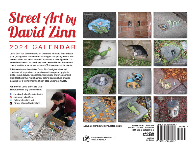 Street Art by David Zinn 2024 Calendar