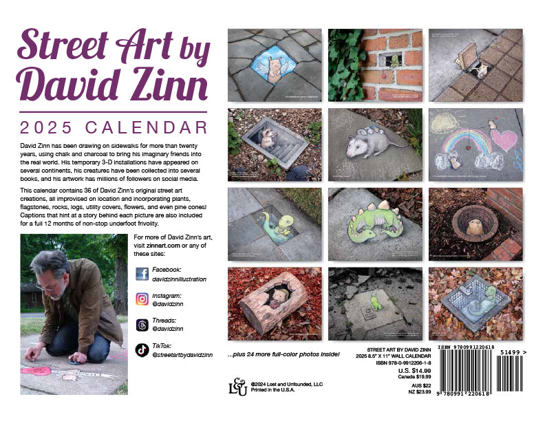 Street Art by David Zinn 2025 Calendar