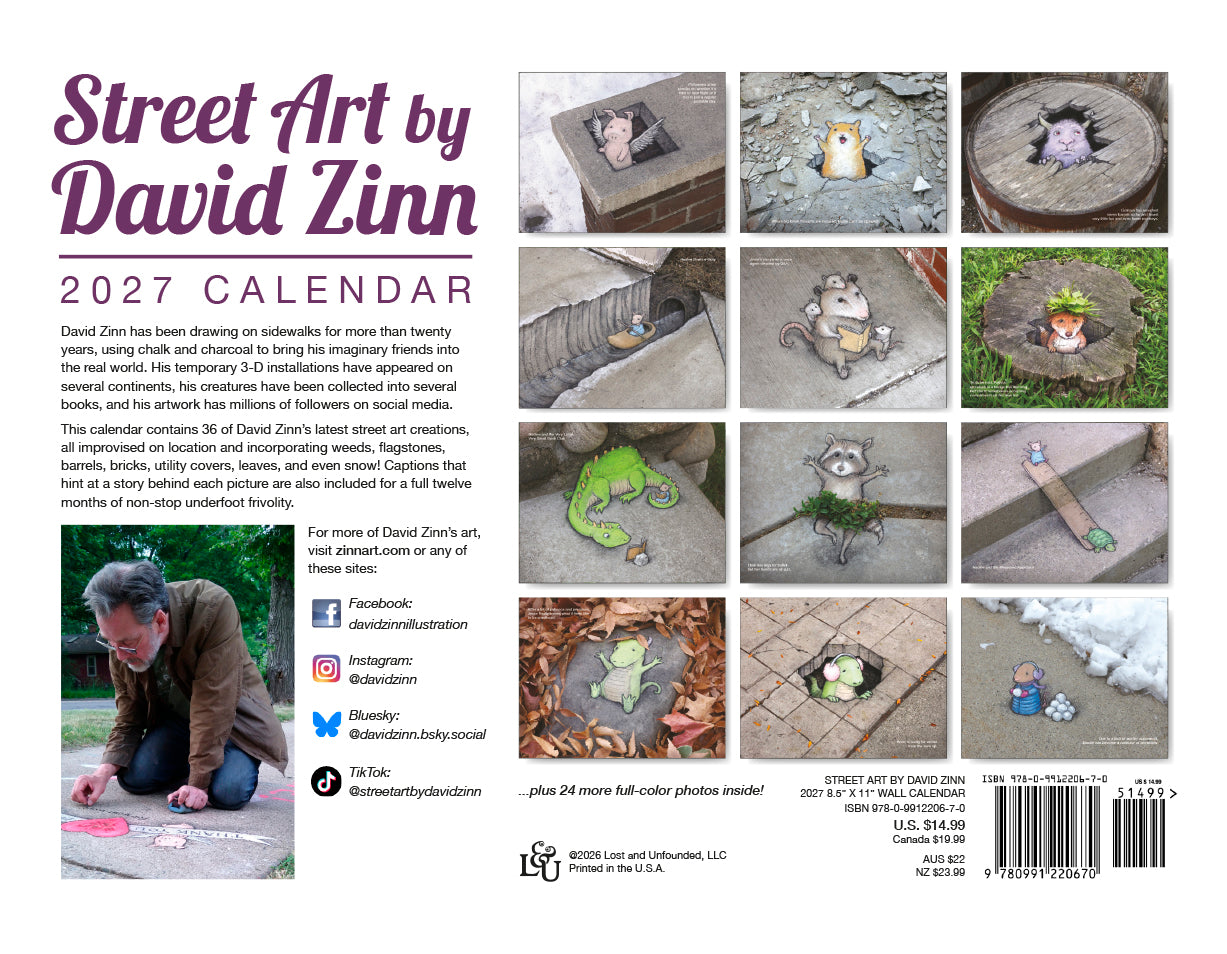 Street Art by David Zinn 2027 Calendar
