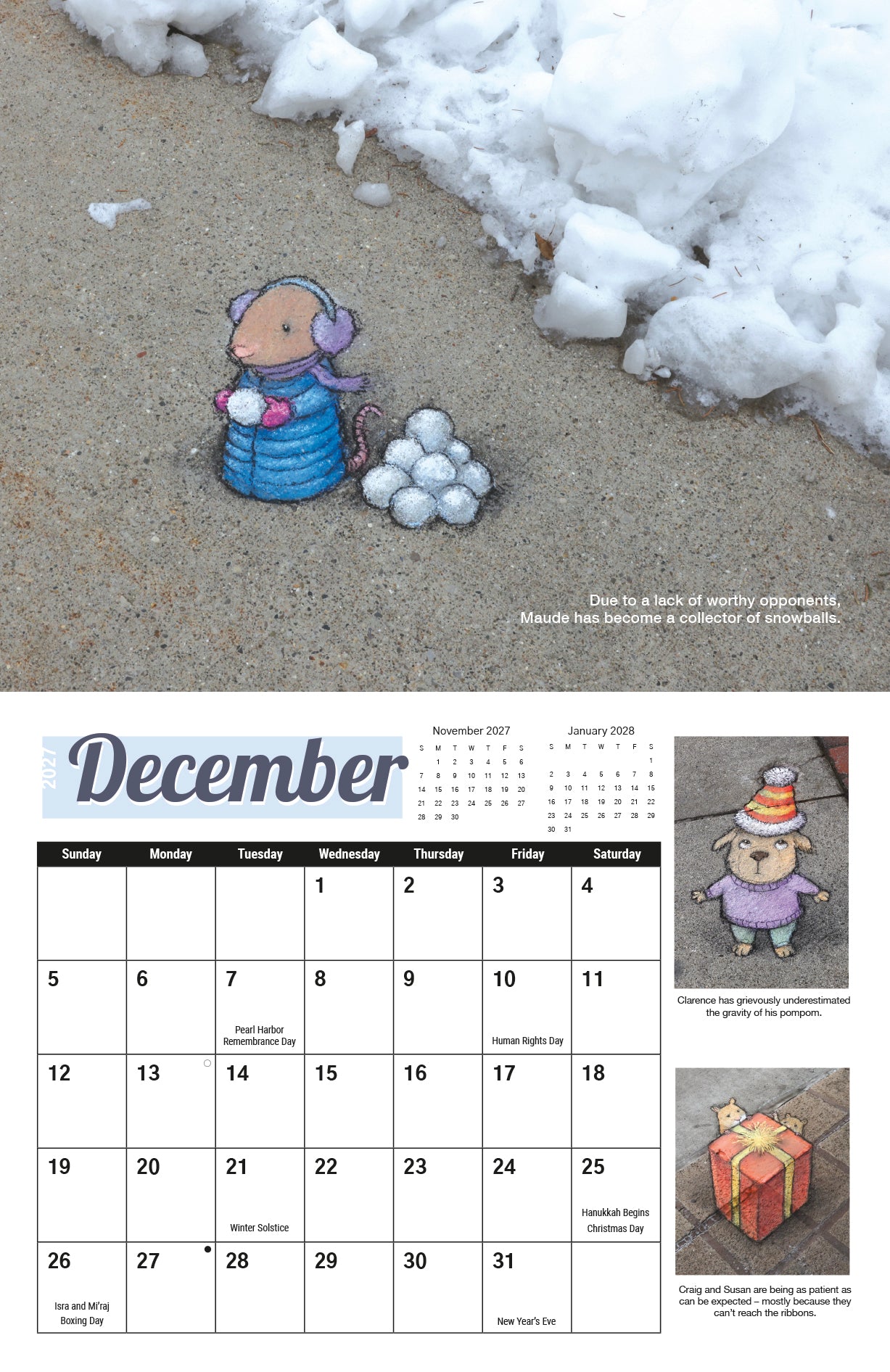 Street Art by David Zinn 2027 Calendar