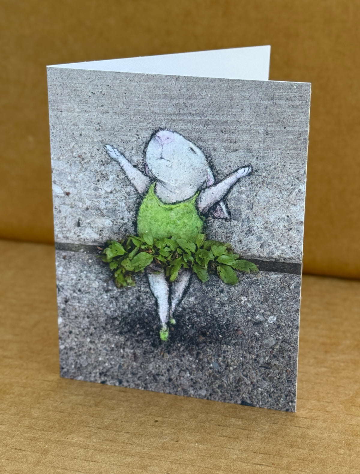"Bunnerina" note card