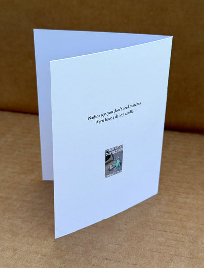 "Dandy Candle" note card