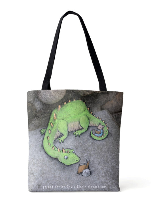 "Nadine and the Very Large, Very Small Book Club" tote bag