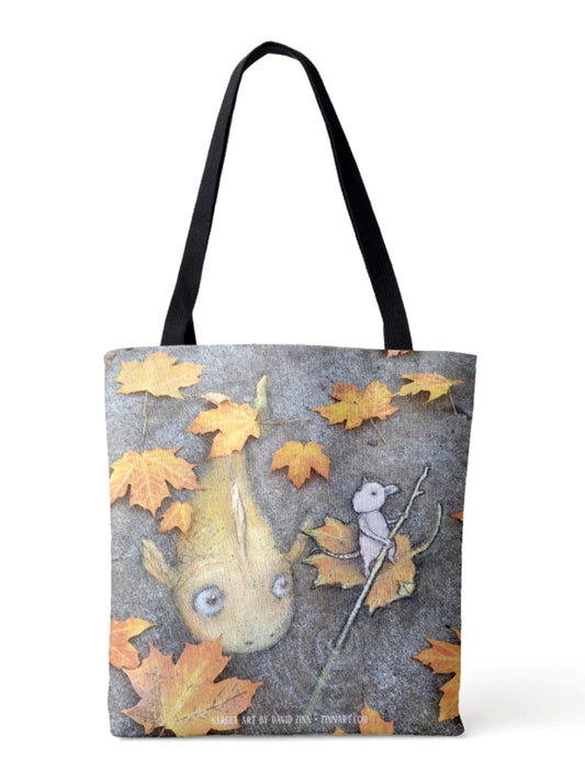 "Koi Pond Leafboat" tote bag