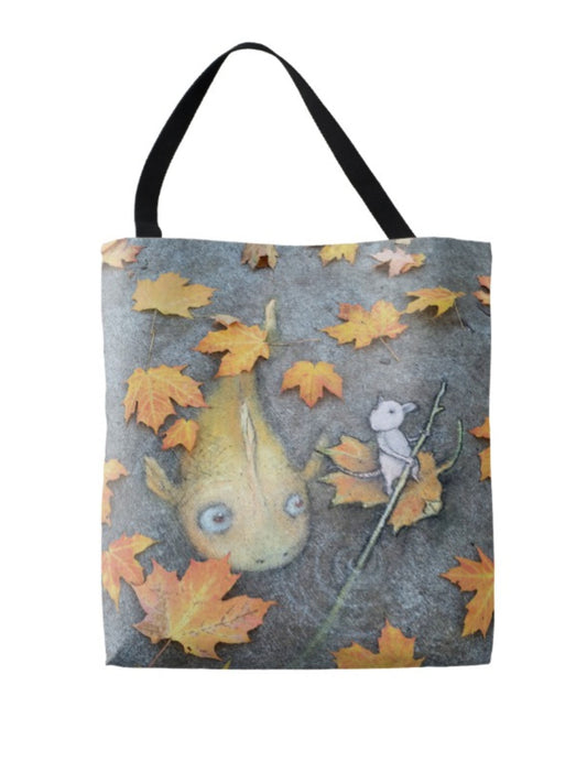 "Koi Pond Leafboat" tote bag