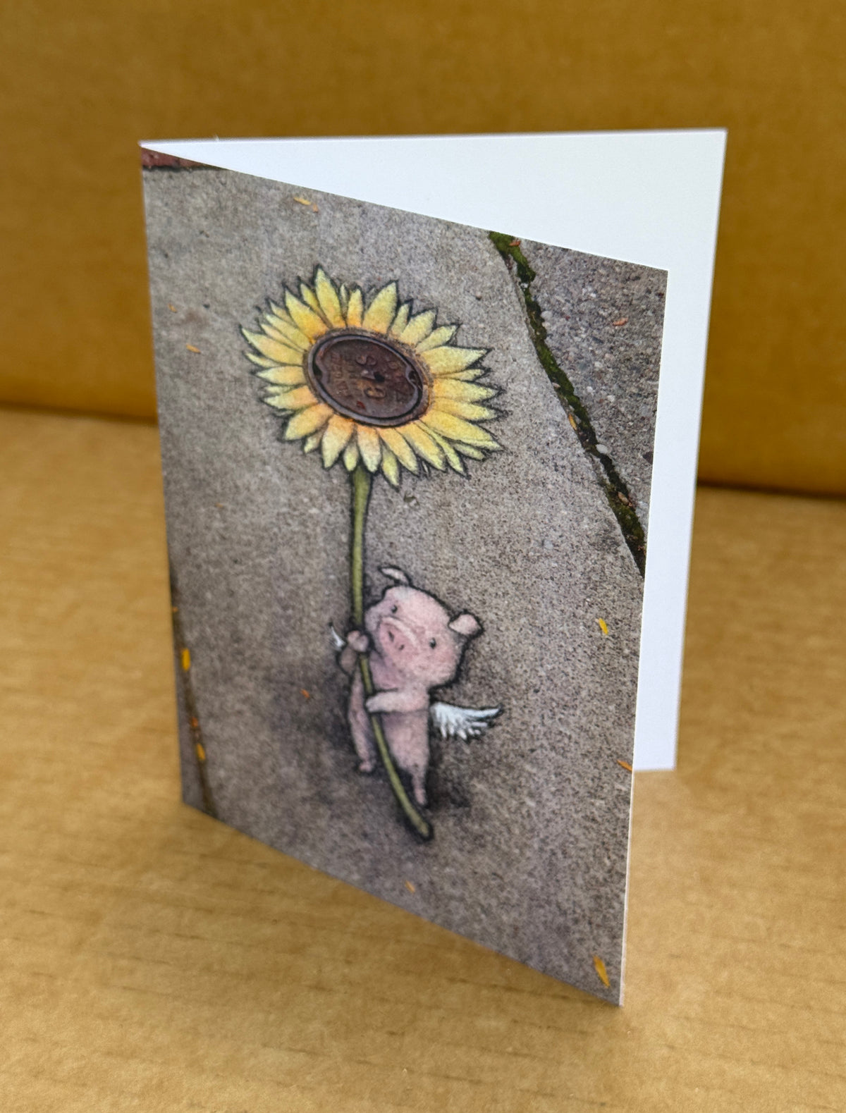 "Sunflower Pigasus" note card